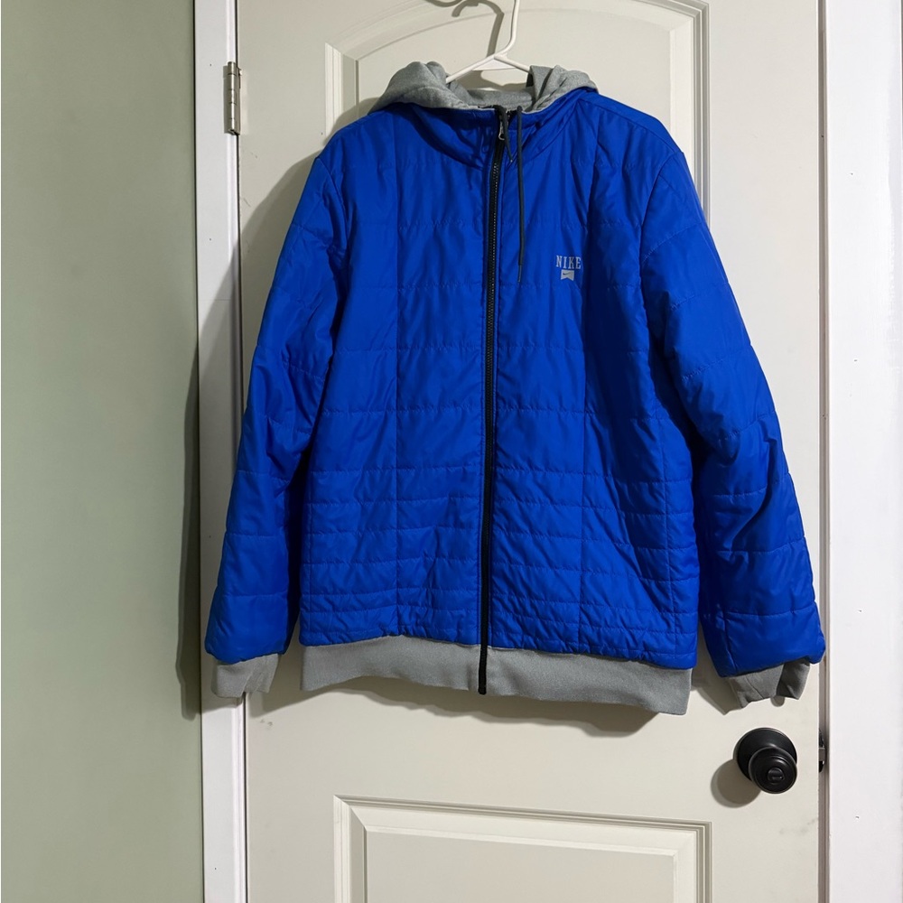 Rare Nike Blue and Gray Reversible puffer jacket